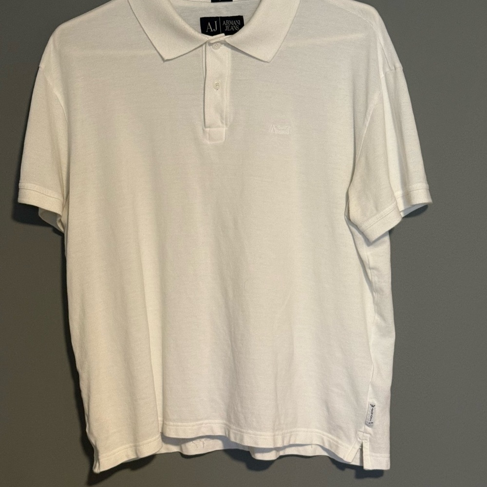 Armani Jeans Classic White Polo Shirt